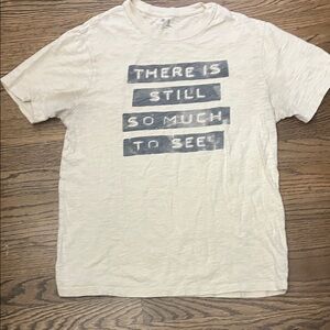 GAP Cream Graphic Tee with Black Text